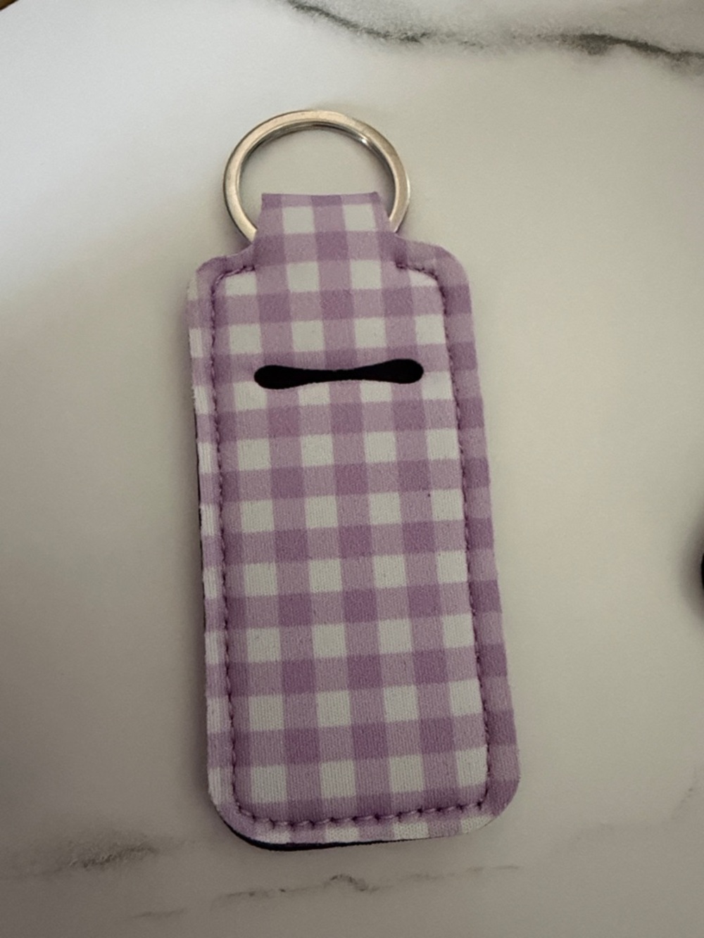 Lip Balm/Lipstick/ Key Holder Keychain Holder - Purple Patterns Bows - Pick 1 - Picture 2 of 15